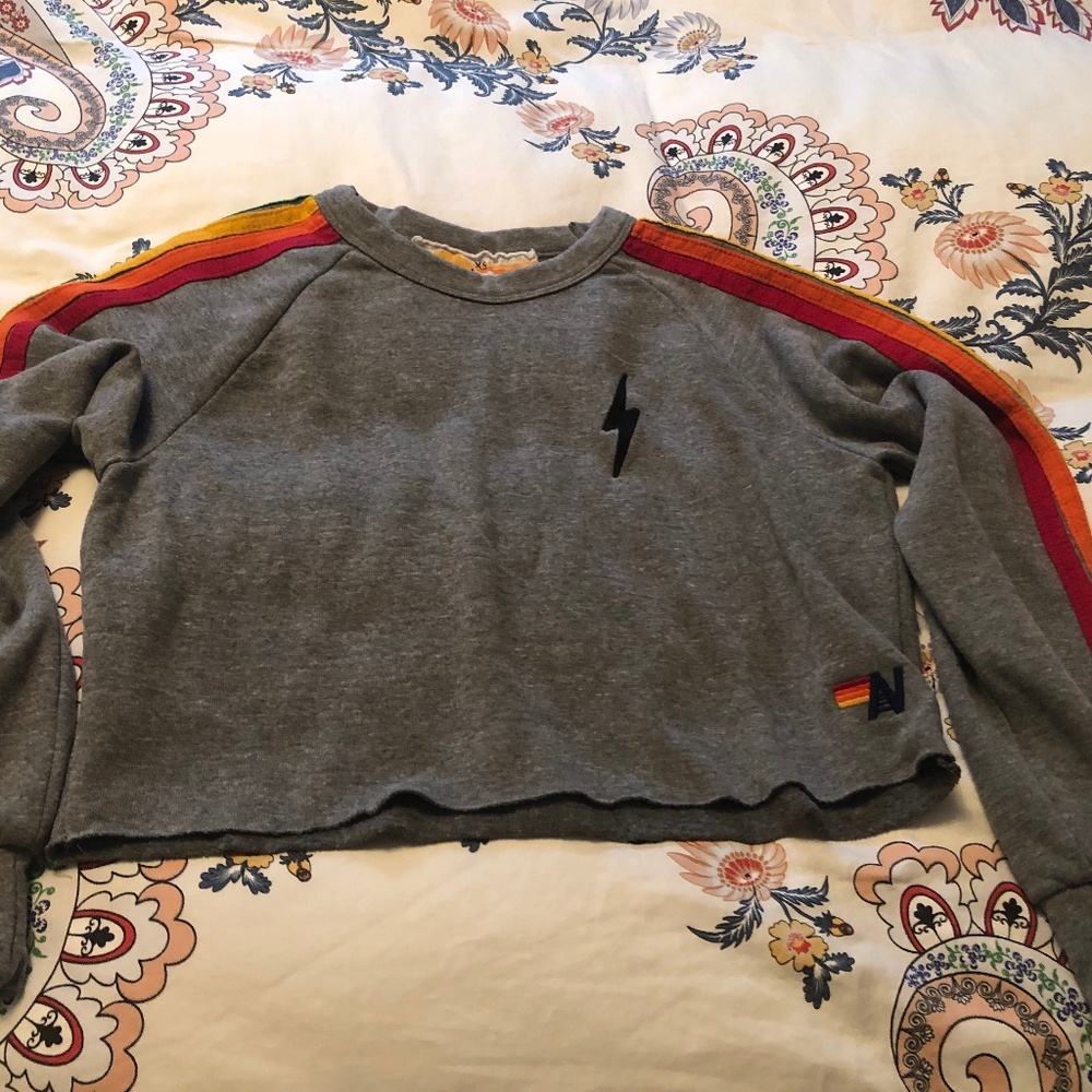 Authentic Aviator Nation Cropped sweatshirt with  bolt